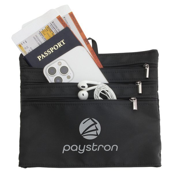 AeroLOFT™ Jet Black Polyester 4-Pocket Zip Organizer