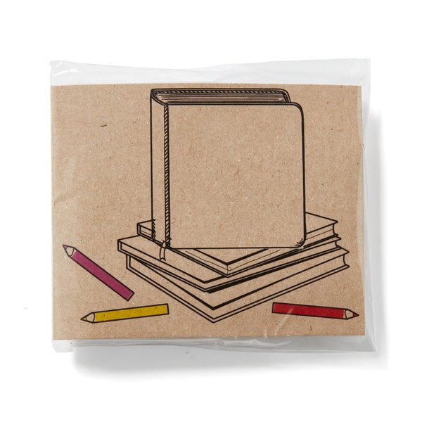 School Kids Coloring Book & 6 Color Pencil Set