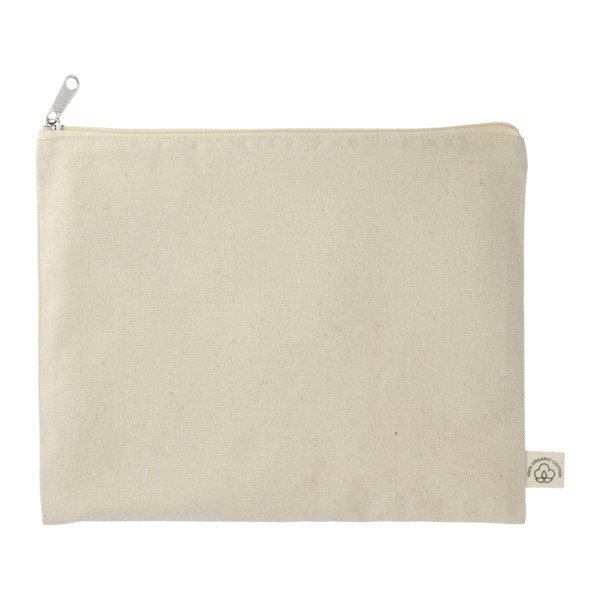 Organic Cotton Flat Travel Pouch