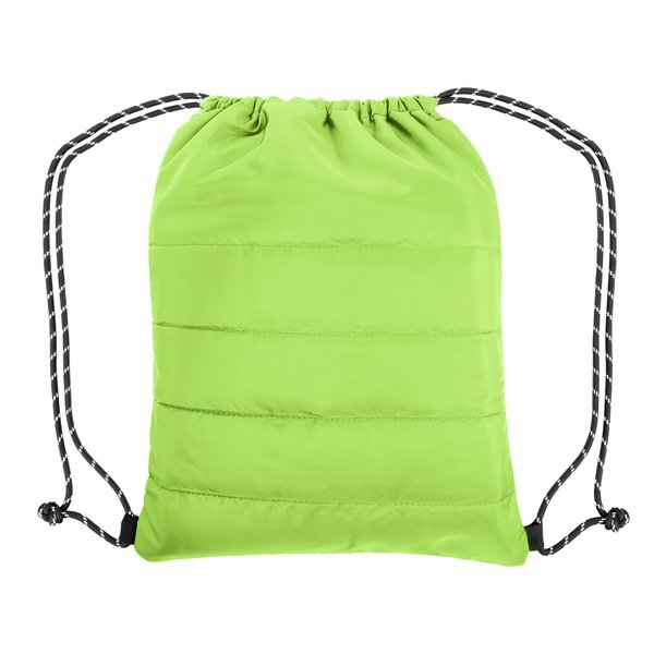 Puffy Quilted Polyester Drawstring Bag - CLOSEOUT!