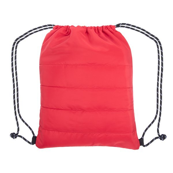 Puffy Quilted Polyester Drawstring Bag - CLOSEOUT!