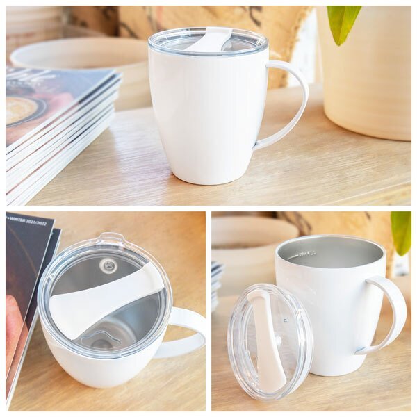 Haus Double Wall Stainless Steel Desk Mug, 12oz.