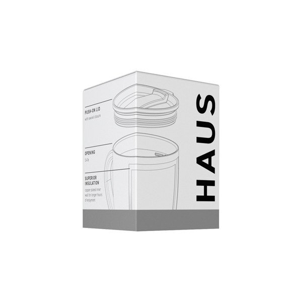 Haus Double Wall Stainless Steel Desk Mug, 12oz.