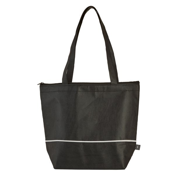 Zippered Top rPET Non-Woven Cooler Tote