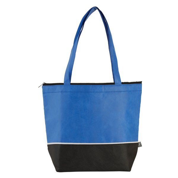Zippered Top rPET Non-Woven Cooler Tote
