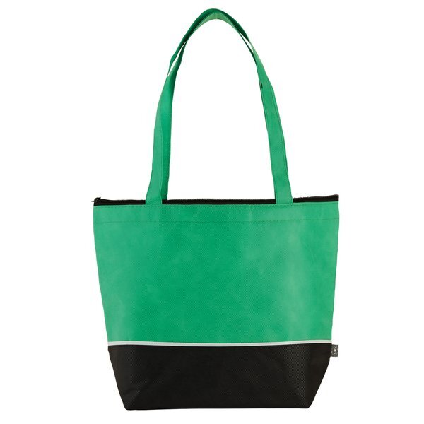 Zippered Top rPET Non-Woven Cooler Tote