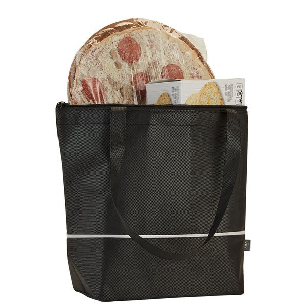 Zippered Top rPET Non-Woven Cooler Tote