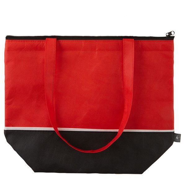 Zippered Top rPET Non-Woven Cooler Tote