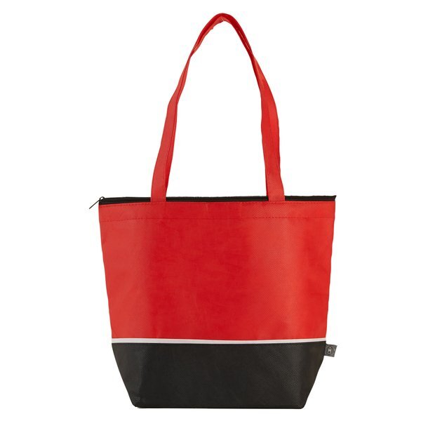 Zippered Top rPET Non-Woven Cooler Tote