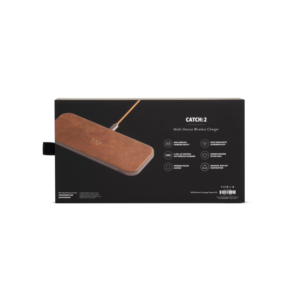 Courant® Classics Catch 2 Italian Leather Multi-Device Wireless Charger