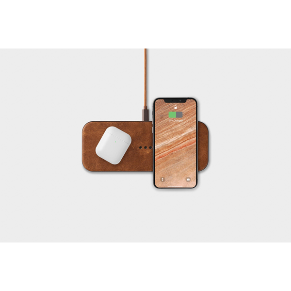 Courant® Classics Catch 2 Italian Leather Multi-Device Wireless Charger