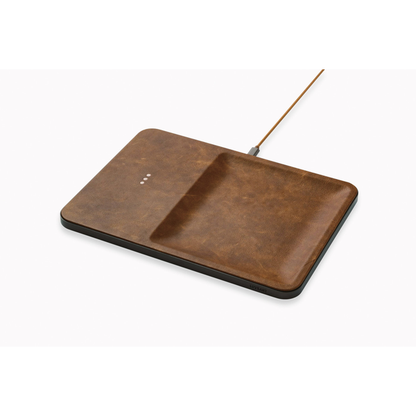 Courant® Classics Catch 3 Italian Leather Wireless Charger & Accessory Tray