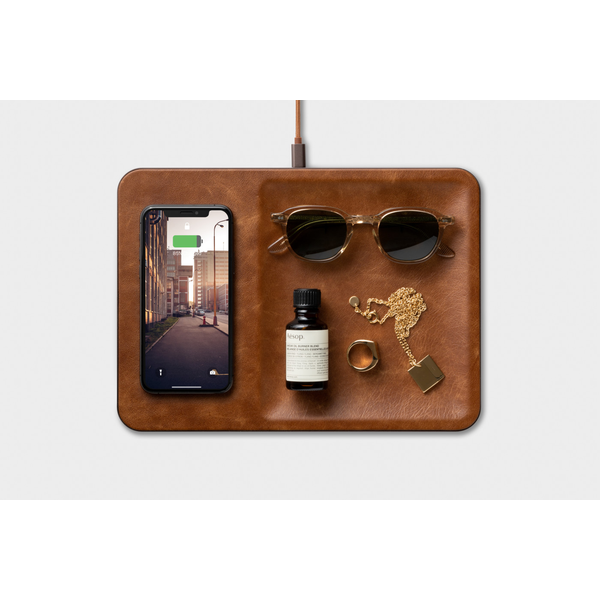 Courant® Classics Catch 3 Italian Leather Wireless Charger & Accessory Tray