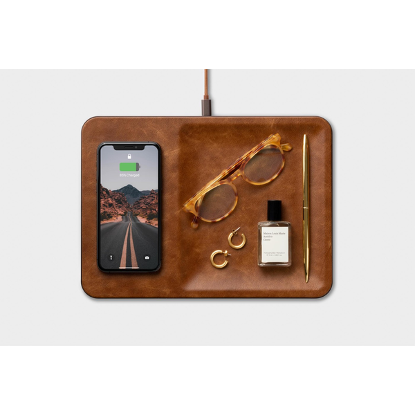 Courant® Classics Catch 3 Italian Leather Wireless Charger & Accessory Tray