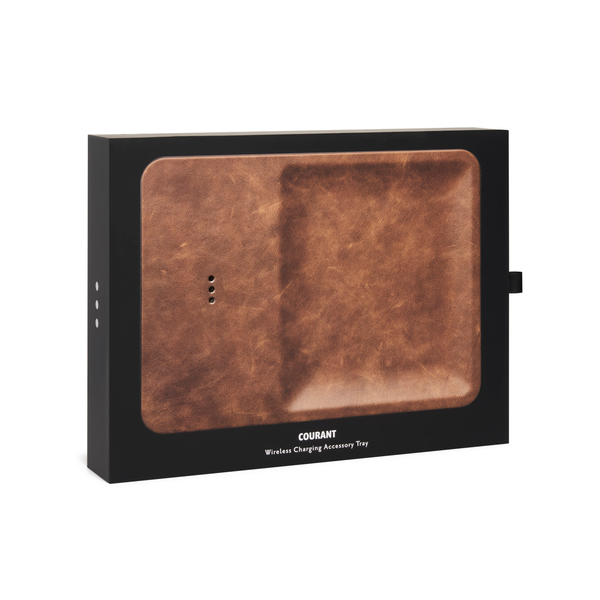 Courant® Classics Catch 3 Italian Leather Wireless Charger & Accessory Tray