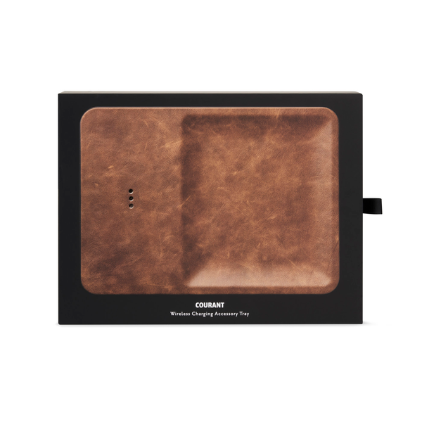 Courant® Classics Catch 3 Italian Leather Wireless Charger & Accessory Tray