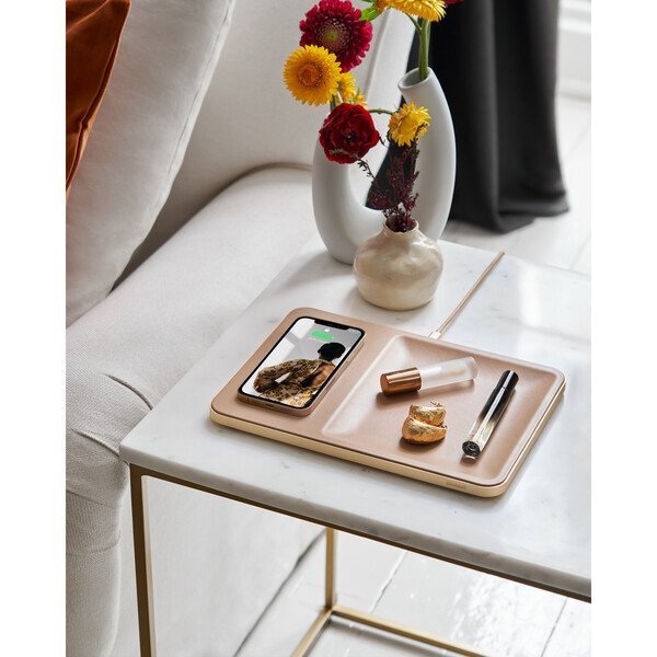 Courant® Classics Catch 3 Italian Leather Wireless Charger & Accessory Tray