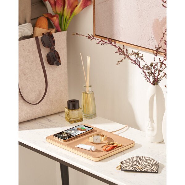 Courant® Classics Catch 3 Italian Leather Wireless Charger & Accessory Tray