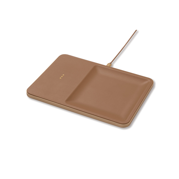 Courant® Classics Catch 3 Italian Leather Wireless Charger & Accessory Tray
