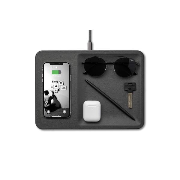 Courant® Classics Catch 3 Italian Leather Wireless Charger & Accessory Tray