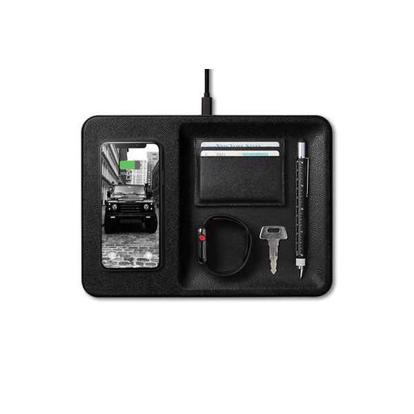 Courant® Classics Catch 3 Italian Leather Wireless Charger & Accessory Tray