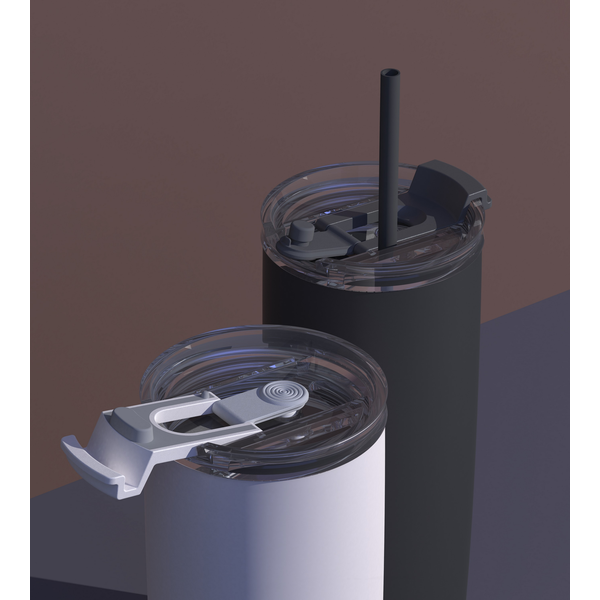 Asobu® Aqualina Vacuum Insulated Tumbler with Straw, 20oz.