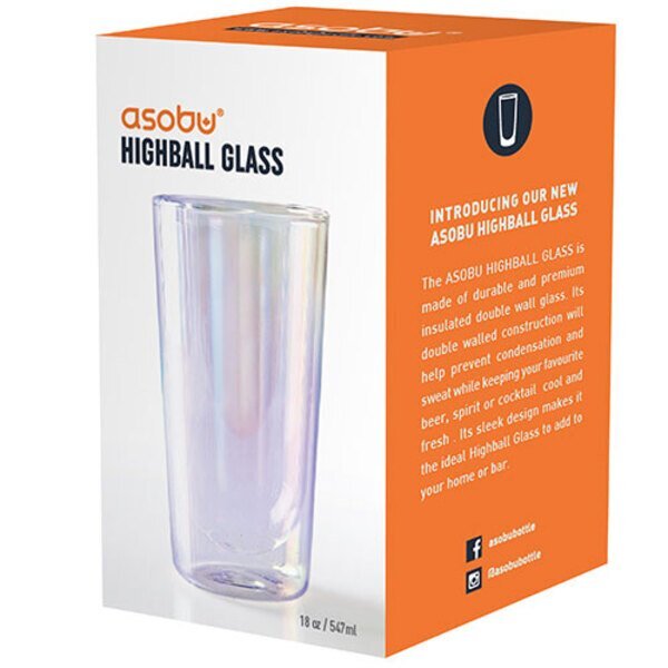Asobu® Double Wall Highball Glass, 18oz.