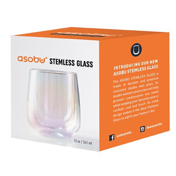 Asobu® Double Wall Stemless Wine Glass, 12oz.
