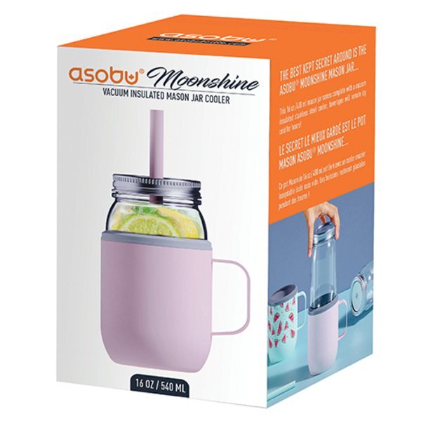 Asobu® Moonshine Mason Jar & Vacuum Insulated Stainless Steel Cooler, 16oz.