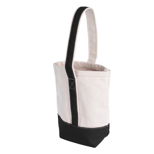 Deux Wine Bottle Cotton Canvas Tote Bag