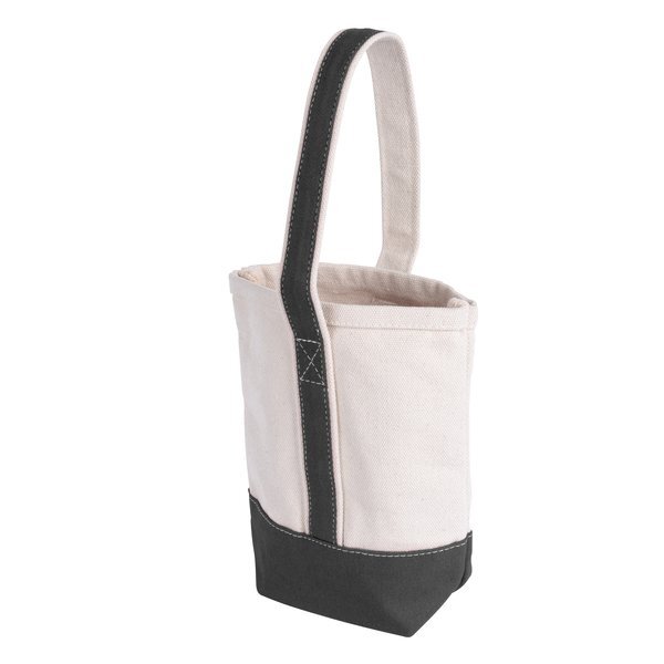 Deux Wine Bottle Cotton Canvas Tote Bag