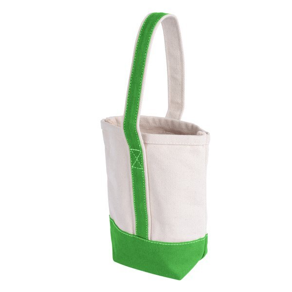 Deux Wine Bottle Cotton Canvas Tote Bag
