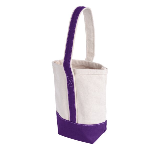 Deux Wine Bottle Cotton Canvas Tote Bag