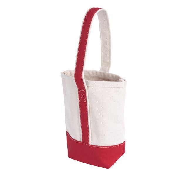 Deux Wine Bottle Cotton Canvas Tote Bag