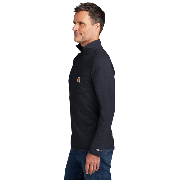 Carhartt Force® 1/4 Zip Cotton/Poly Long Sleeve Men's Shirt
