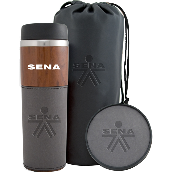 Alta Woodgrain Tumbler & Coaster Gift Set