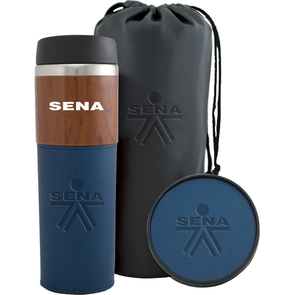 Alta Woodgrain Tumbler & Coaster Gift Set