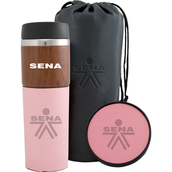 Alta Woodgrain Tumbler & Coaster Gift Set