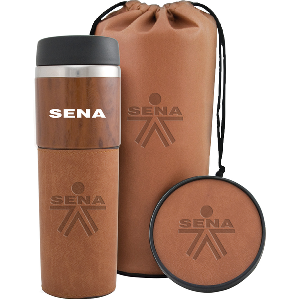 Alta Woodgrain Tumbler & Coaster Gift Set