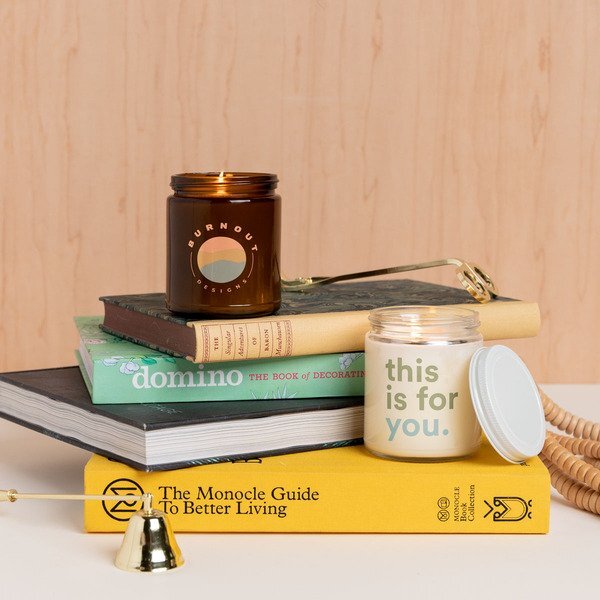 Glass Jar Candle w/ Lid, 8oz.