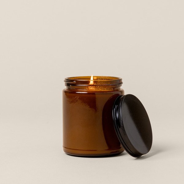 Glass Jar Candle w/ Lid, 8oz.