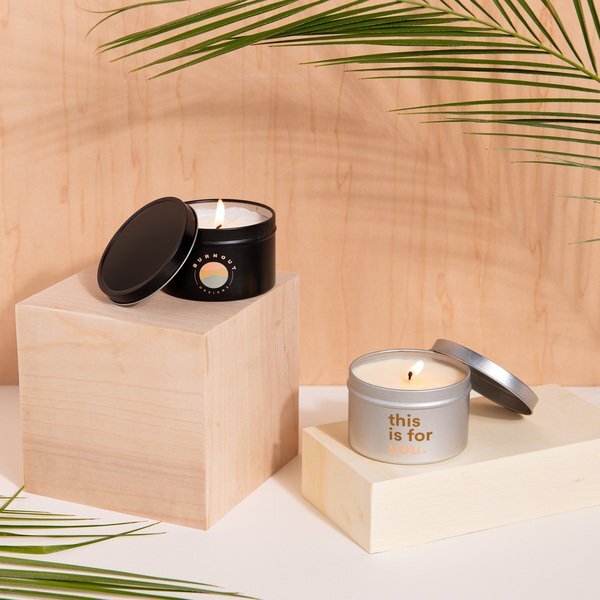 Soy-Based Wax Candle Tin, 8oz.