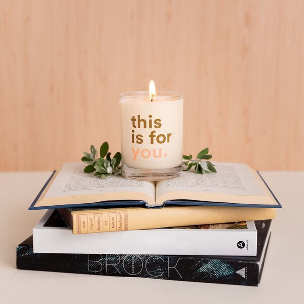 Double Old Fashioned Glass Candle, 14oz.