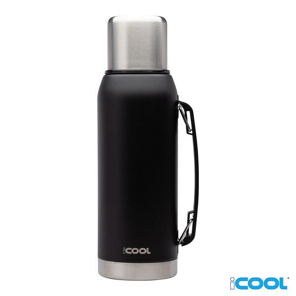 iCOOL® Silverton Double Wall Vacuum Insulated Stainless Steel Water Bottle, 34oz.