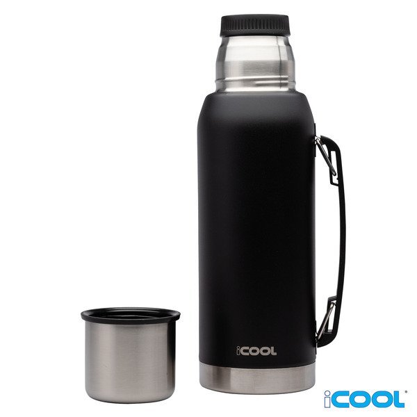 iCOOL® Silverton Double Wall Vacuum Insulated Stainless Steel Water Bottle, 34oz.