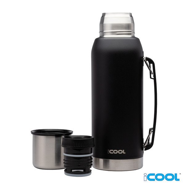 iCOOL® Silverton Double Wall Vacuum Insulated Stainless Steel Water Bottle, 34oz.