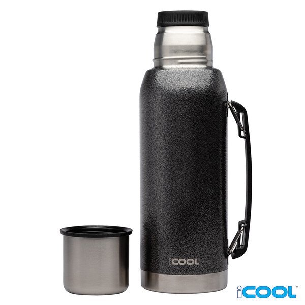 iCOOL® Silverton Double Wall Vacuum Insulated Stainless Steel Water Bottle, 34oz.