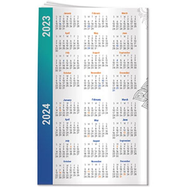 Reducing Stress Color Comfort Pocket Calendar 2026