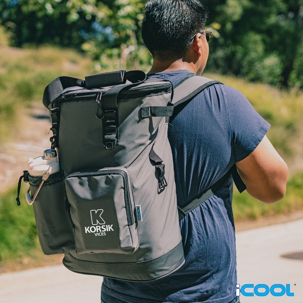 iCOOL® Paradise Tarpaulin 40-Can Backpack Cooler