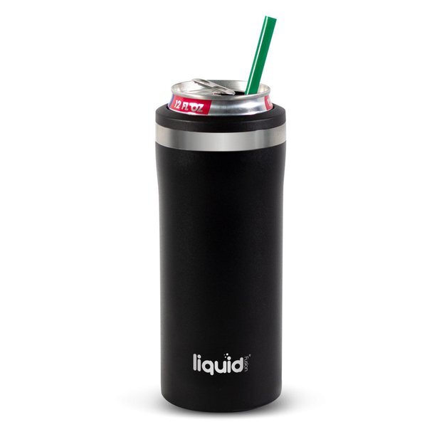 Liquid Fusion® Double Wall Stainless Steel Skinny Can Cooler, 12oz.